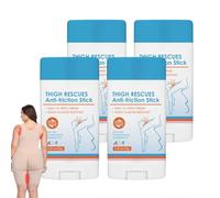 Thigh Rescues Antichafe Balm with Aloe Vera, Portable Anti-Chafing Rubstick for Thighs & Underarms, Waterproof Glide Anti Chafing Stick for Running, Moisturizing Anti-Friction Cream Stick. (4PCS)