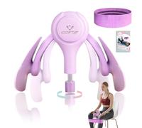 Thigh Trainer, 15-70lb Adjustable Enhanced Resistance Inner Thigh Trainer Exerciser for Women, Pelvic Floor Exercise Devices mit Fabric Band for Yoga, Weight Loss & Glutes Arms and Core (Purple)