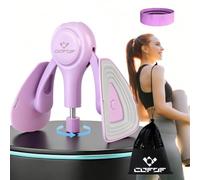 Thigh Trainer, 15-70lb Adjustable Enhanced Resistance Inner Thigh Trainer Exerciser for Women, Pelvic Floor Exercise Devices mit Fabric Band for Yoga, Weight Loss & Glutes Arms and Core (Purple)