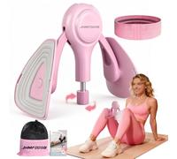 Thigh Trainer for Women, 360° Pelvic Floor Exercise Device with Resistance Band, 15-75LB Adjustable Resistance Thigh Workout Equipment for Inner Thigh Toner, Kegel Exercise, Pelvic Floor Muscle Repair