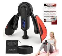 Thigh Trainer Thigh Exerciser, 10-100lb/45kg Adjustable Resistance Pelvic Floor Trainer with Leg Band & Poster for Kegel Exercise, Inner Thigh Exerciser for Home Gym Workout Equipment (Black)