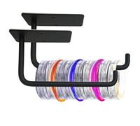 Thigies 2 Pack Tumbler Lid Organizer, 6.1 Inch Cup Lid Hook for Stanley Yeti Self-Adhesive Drill Mount Kitchen Cabinet Storage