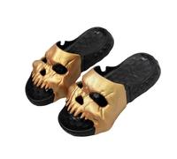 Thigies Skull Slipper for Women Men Non Slip Slides Sandals, Open Toe Slip On EVA Thick Soled Shower Slippers on Indoor Outdoor Beach Pool