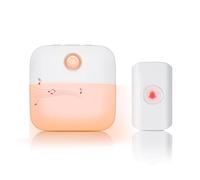 ThikK Outdoor Wireless Waterproof Doorbell 250m Range Sensor LED Night Light 38 Music Door Bell 5 Volume Level Battery Powered(1set)