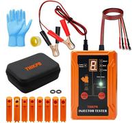 THIKPO Universal Fuel Injector Tester and Cleaner Tool Kit, DIY Cleaning Tool Kit, 8 Pulse Modes, 4 Wire Dual Channel for 2 Fuel Injectors, 4 Size Cleaning Adapters, 12V/5V Output Power