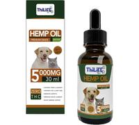 Thilife | Hemp Seed Oil for Dogs & Cats | Beef Flavor | 5000 MG Active Components | Omega 3 6 9 + Vitamins A/B/D/E | Natural Supplement for Daily Vitality and Well-being