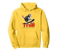 THILL - Cute Boy Name with cool with cool Cat & Skateboard Pullover Hoodie