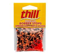 Thill Premium Bobber Stops for Fishing Floats, Fluorescent Orange, 100 Pack