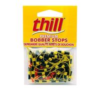 Thill Premium Bobber Stops for Fishing Floats, Fluorescent Yellow, 40 Pack (BS040)
