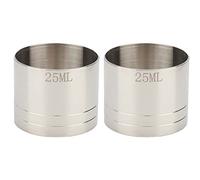 Thimble Bar Measures, Stainless Steel Jigger Spirit Measuring Cups for Drinks, Wine and Whisky - 2 Pack, 25ml
