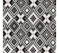 Thimbles Fabrics | New World Tapestry Black/White Aztec Designer Heavyweight Woven Tapestry Crafting Soft Furnishings Upholstery Fabric 140cm - Sold by The Half Metre