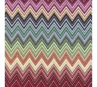 Thimbles Fabrics | New World Tapestry Multi Coloured Murano Chevron Floral Designer Heavyweight Woven Tapestry Crafting Soft Furnishings Upholstery Fabric 140cm - Sold by The Half Metre