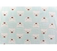 Thimbles Fabrics | Teddy Bear Super Soft Cuddle Plush Fleece Fabric on Pale Green for Blankets, pet Products, Baby Clothes,Costumes 150cm w - Sold by The Half Meter