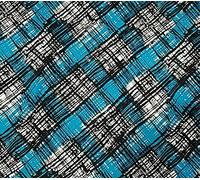Thimbles Fabrics |Viscose Super Soft Abstract Checks On Blue Soft Draping Dressmaking Fabric Materials Suitable for Summer Wear,Accessories,Scarves 150cm W - Sold by The Half Meter