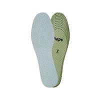 Thin 3mm Soft Latex Insoles - Cut to Fit Foam Shoe Inserts, Breathable Perforated Cotton Layer for Men Women, Absorb Moisture and Help Reduce Odour - Kaps