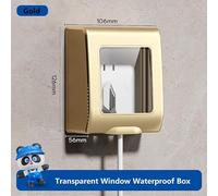 Thin 86 Switch with View, | Dustproof Socket Box Bathroom Kitchen, Install PC Outlet Protector Gray