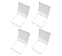 -Thin 86 Type Socket, 4-Pack Waterproof Light Switch Box Protector Bathroom, Farm, Courtyard, Indoor Outdoor Use (90x90mm)(White)