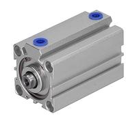 Thin Air Cylinder Aluminum Dual Acting Pneumatic Cylinder, 32mm Bore Compact Design with Self Lubricating Bearing Guide, PT1/8 Thread for Small Space Clamping (SDA32X50)