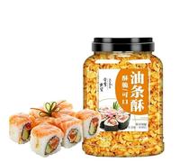 Thin and crispy deep-fried dough sticks crumbs, baking ingredients, special raw materials for Taiwan Rice and vegetable roll Japanese sushi seaweed rice roll, bread crumbs (large chunks,250g*2 cans)