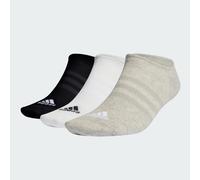 adidas Mens Thin And Light Three Pack No Show Socks Medium Grey Heather/White/Black 8.5