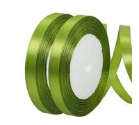 Thin Army Green Ribbon 10mm Satin Ribbons for Gift Wrapping,2x22m Wrapping Ribbon Balloon Ribbon Cake Ribbon Silk Thick Ribbon Green for Crafting,Christmas,Wedding,Hair Bows,Bouquets,Cake Decorations