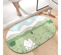 Thin Bath Mat- Natural scenery Non Slip Bathroom Rugs Fit Under Door- Quick Dry Absorbent Bathroom Floor Mats-Shower Rug(A,40x60cm)