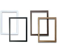 Thin Black 18x14 Frame With Clear Perspex Sheet and Wall Hanging Hooks - 18 x 14 Inch Black Photo Frame - Handmade Frames In Multiple Colors & Sizes