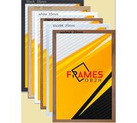 Thin Black, White, Oak, Silver,Walnut,Dark oak Picture Frames Posterr Frame A2,A3,A4,A5 (Modern, Black, A3,420X297mm)