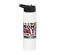 Thin Blue Line - I'm a Police Mom only a Few can do Stainless Steel Insulated Water Bottle