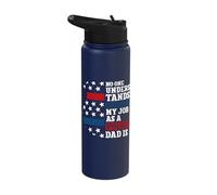 Thin Blue Line - No one understands Job as a Police Dad is Stainless Steel Insulated Water Bottle