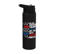 Thin Blue Line - No one understands Job as a Police Dad is Stainless Steel Insulated Water Bottle