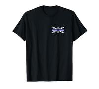 Thin Blue Line Tee: Police Union Jack Insignia Badge T-Shirt