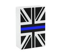 Thin Blue Line United Kingdom Flag Lightweight Cigarette Case Funny Cigarettes Holder Box Portable Plastic Smoking Accessories Gifts