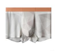 Thin Breathable Men Ice Silk Seamless Boxer Shorts Trunk Underwear with Retro Printed Pattern for Everyday Comfort (3XL Orange)