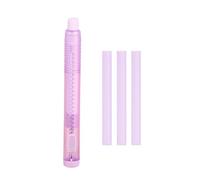 Thin Cartoon Eraser with Replaceable Refills Retractable Mechanism School Supplies for Kids Classroom Learning Tools Push Pull Design Eraser