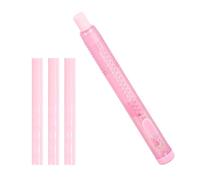 Thin Cartoon Eraser with Replaceable Refills Retractable Mechanism School Supplies for Kids Classroom Learning Tools Compactly Portable Pencil Eraser