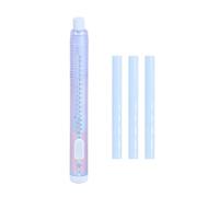 Thin Cartoon Eraser with Replaceable Refills Retractable Mechanism School Supplies for Kids Classroom Learning Tools Push Pull Design Eraser