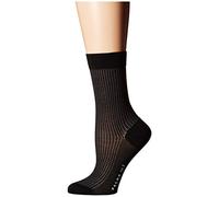 FALKE Women's No. 2 W So Silk Patterned 1 Pair Socks, Black 3009, 5.5-6.5