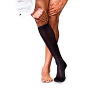 FALKE Women's No. 2 W So Silk Patterned 1 Pair Socks, Blue Dark Navy 6379, 4-5
