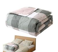 Thin Fiber Summer Quilt - 100x150cm Cooling Blanket for Bed & Sofa | Soft, Machine Washable, Lightweight & Breathable, Ideal for Dorm, Hotel, Apartment, Hot Nights