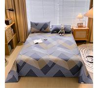 Thin Flat Sheet Single Double Super King-Size Printed Bed Sheets Soft Cotton Bedding Sheet Mattress Accent Blanket For Bedroom Hotel Home, Breathable, Washable(245x270cm,C)