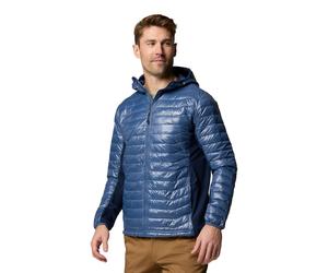 Thin Hooded Down Jacket, Powder Pass Navy Blue