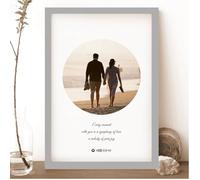 Thin Large Poster Frame 41x61cm MDF Wooden Portrait & Horizontal Wall Hanging Durable Acrylic Plexiglass Photos Canvas Pictures for Home Decoration (Light Grey)