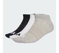 adidas Unisex THIN&LIGHT ESSENTIALS LOW CUT SOCKS 3 PAIR PACK, medium grey heather/white/black, 8.5-10
