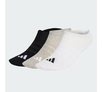 adidas Unisex THIN&LIGHT SPORTSWEAR NO SHOW SOCKS 3 PAIR PACK, medium grey heather/white/black, 6.5-8