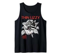 Thin Lizzy - Black Rose Line Drawing Tank Top
