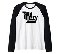 Thin Lizzy - Black Stacked Logo Raglan Baseball Tee