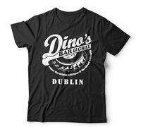 Thin Lizzy Dino’s Bar and Grill Unisex T-Shirt | Rock Lynott Fathers Day Tee - 2XL Black