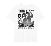 Thin Lizzy - Jailbreak US Tour T-Shirt, Men's Big and Tall, White, 6X Tall