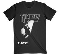 Thin Lizzy Life T-Shirt in Black | Size: Small Thin Lizzy Black S